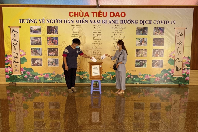 Towards the people in the South affected by Covid 19 of Tieu Dao Pagoda